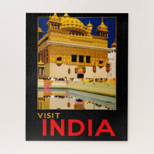 Puzzle Inde affiche voyage art vintage indien