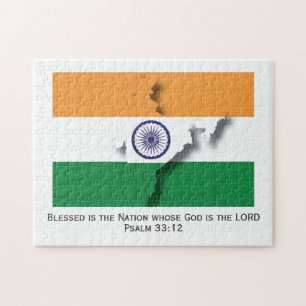 Puzzle INDE   Blessed Nation   DRAPEAU INDIEN
