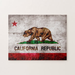 Puzzle Indicateur d'état Patiné de la Californie Vintag