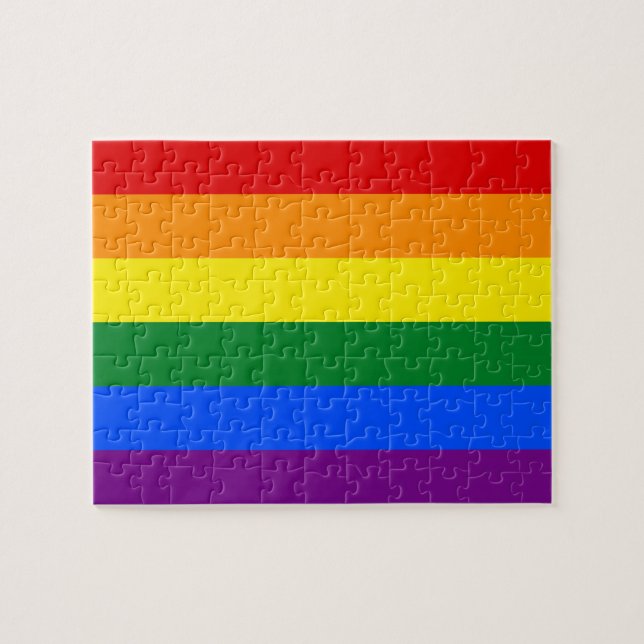 Puzzle Indicateur Gay pride arc-en-ciel (Horizontal)