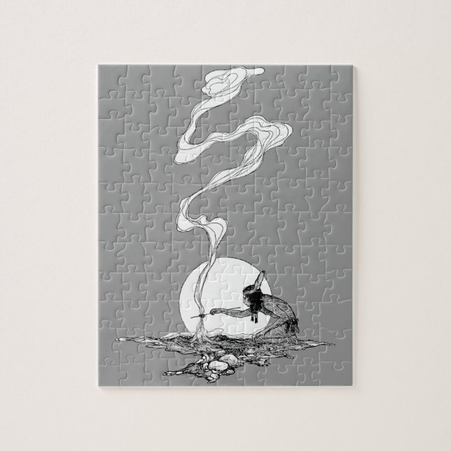 Puzzle Indien dans sa solitude par NC Wyeth Western Vinta (Vertical)