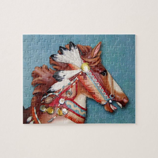 Puzzle indien de tête de poney (Horizontal)