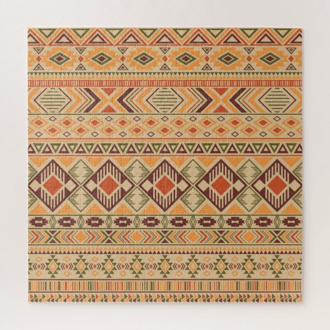 Puzzle Indien péruvien : Tribal Geometry Seamless (Vertical)