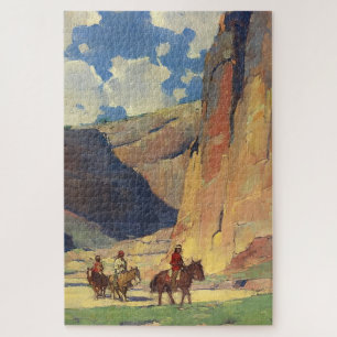 Puzzle "Indiens à travers le canyon de Chelly" par Edgar