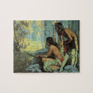 Puzzle Indiens vintages, Taos Turquie Chasseurs par souri