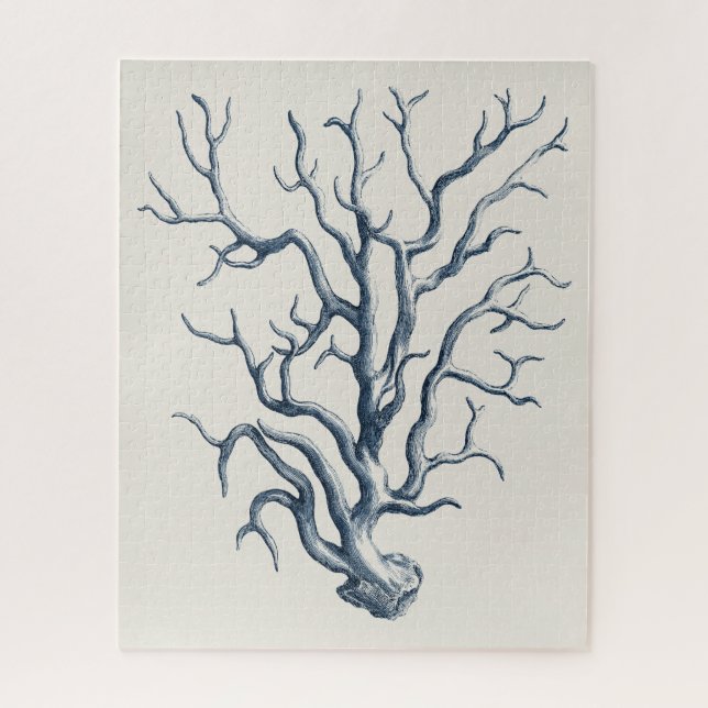 Puzzle Indigo Coral (Vertical)