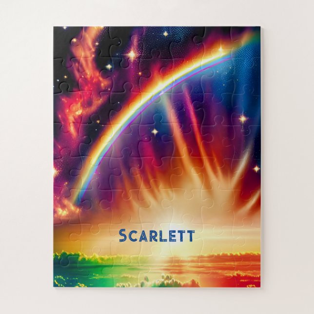 Puzzle Indigo Cosmos Lance Rainbow Vibrant Ciel clair (Vertical)