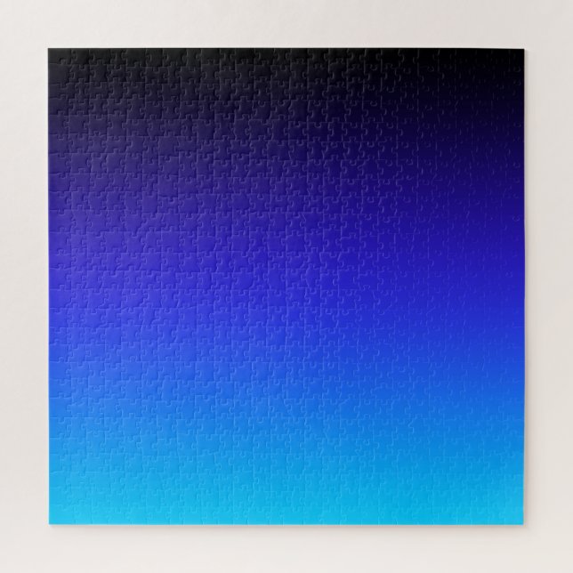 Puzzle Indigo noir et ombre bleu aqua (Vertical)