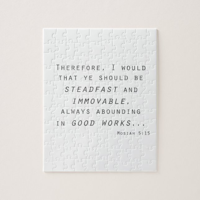 Puzzle inébranlable mosiah lds scripture (Vertical)
