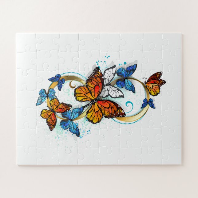 Puzzle Infini de papillons monarques (Horizontal)