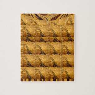 Puzzle Infinie Golden Giraffe Animal Motif Art Imprimer