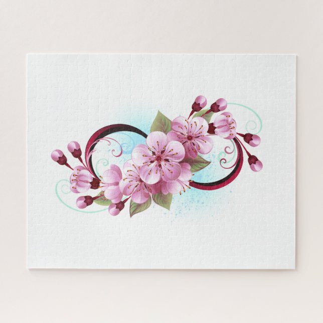 Puzzle Infinité avec les fleurs Sakura (Horizontal)