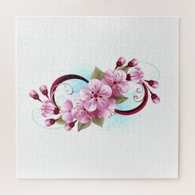 Puzzle Infinité avec les fleurs Sakura (Horizontal)