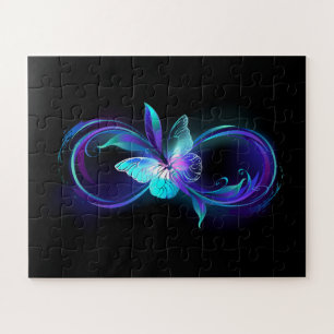 Puzzle Infinité brillante avec papillon magique