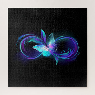 Puzzle Infinité brillante avec papillon magique