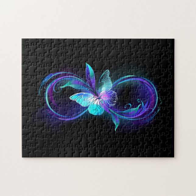 Puzzle Infinité brillante avec papillon magique (Horizontal)