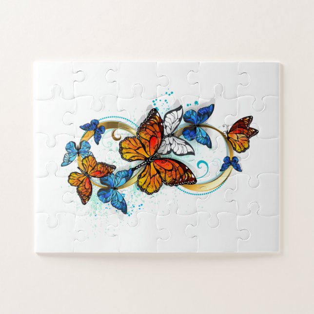 Puzzle Infinité de papillons monarques (Horizontal)