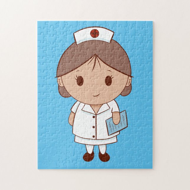 Puzzle Infirmière de dessin animé mignonne (Vertical)