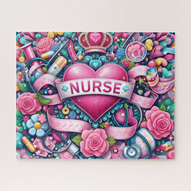 Puzzle Infirmière Royale Rose (Horizontal)