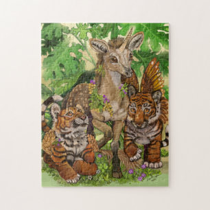 Puzzle 'Innocence de la nouvelle' licorne
