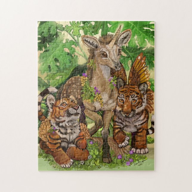 Puzzle 'Innocence de la nouvelle' licorne (Vertical)