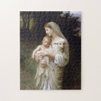 Puzzle "Innocence" peinture du bébé Jésus et Marie