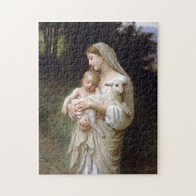 Puzzle "Innocence" peinture du bébé Jésus et Marie (Vertical)
