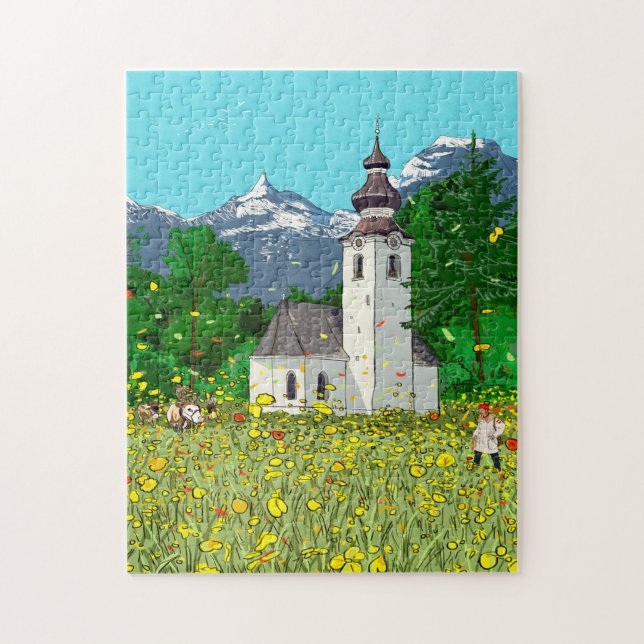 Puzzle Innsbruck Autriche Paysage Art Whimsical (Vertical)