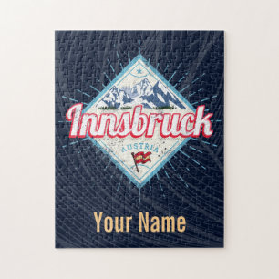 Puzzle Innsbruck Tyrol Autriche Retro Alpes Vintage