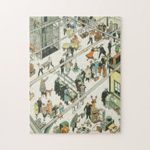 Puzzle Inspection douanière, dessin humoristique de Tony 