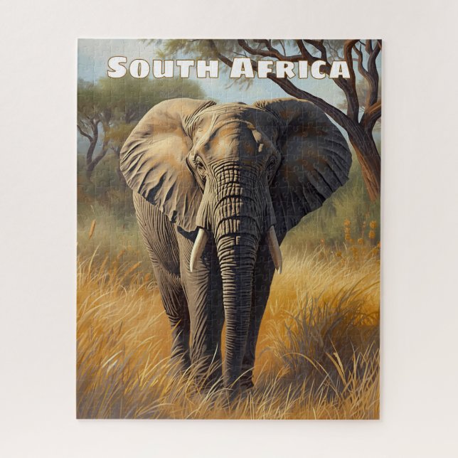 Puzzle Inspirant Afrique du Sud Éléphant Nature  (Vertical)