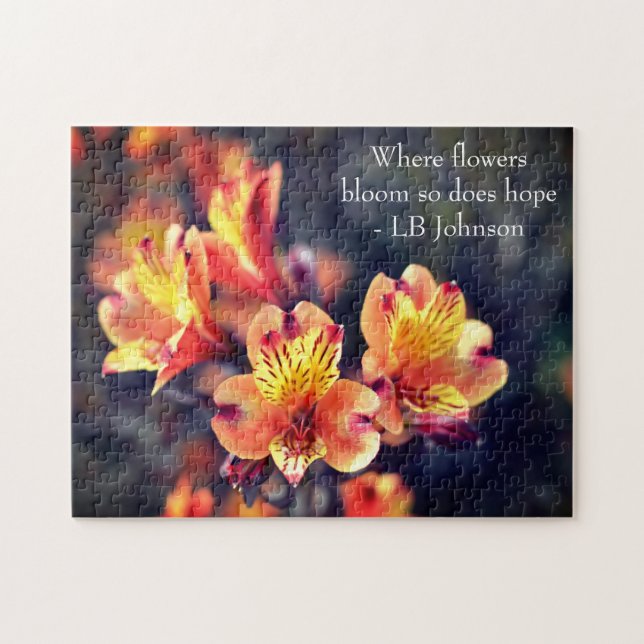 Puzzle Inspiration botanique des fleurs de lys péruvienne (Horizontal)