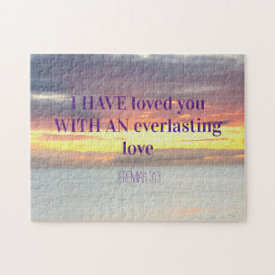Puzzle Inspiration citations Bible Verse Christian Sunset