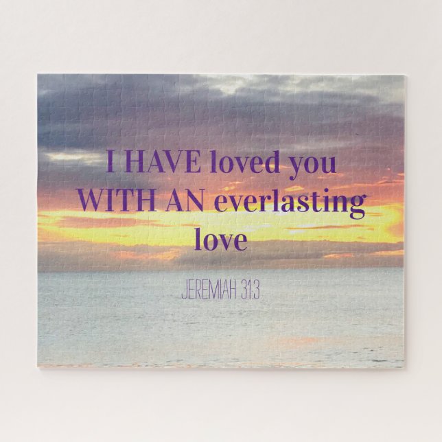 Puzzle Inspiration citations Bible Verse Christian Sunset (Horizontal)