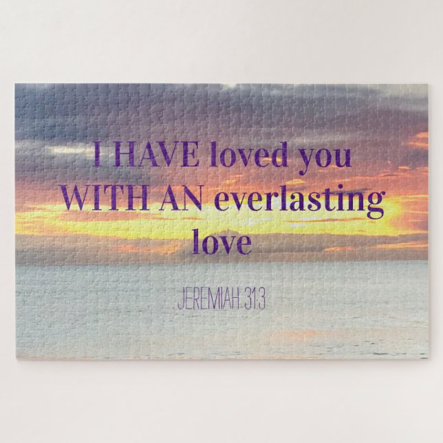 Puzzle Inspiration citations Bible Verse Christian Sunset (Horizontal)