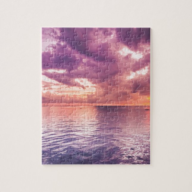 Puzzle Inspiration du coucher de soleil sur l'océan (Vertical)