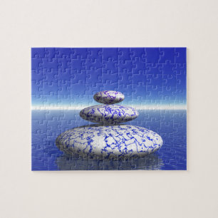 Puzzle Inspiration pourpre bleue en pierre de paix