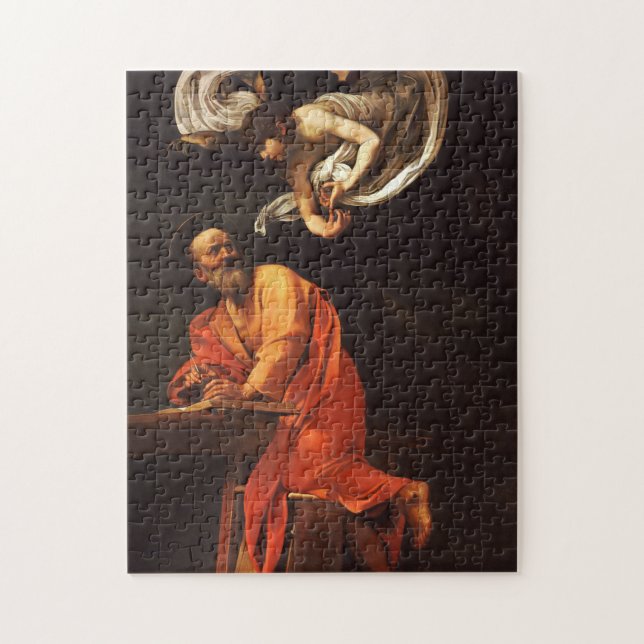 Puzzle Inspiration Saint Matthew Caravaggio peinture art (Vertical)