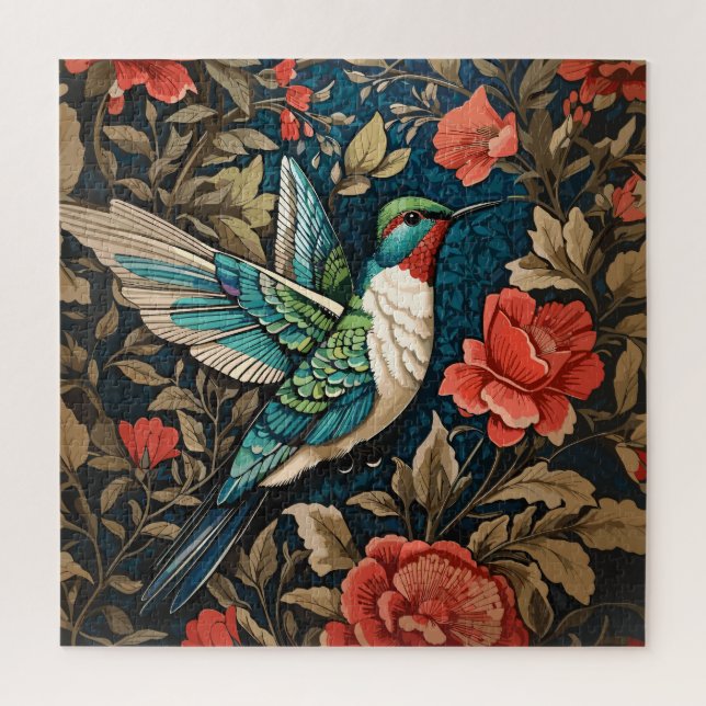 Puzzle Inspiré par l'élégant colibri William Morris volan (Vertical)