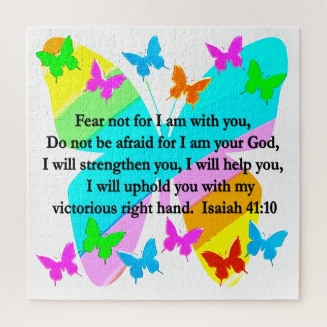 PUZZLE INSPIRING ISAIAH 41:10 BIBLE VERSE DESIGN (Vertical)