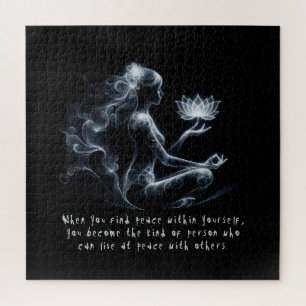 Puzzle Instructeur de Yoga Méditation Lotus Pose Lumineus