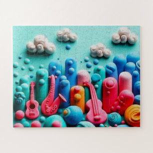 Puzzle Instruments aux couleurs de bonbons