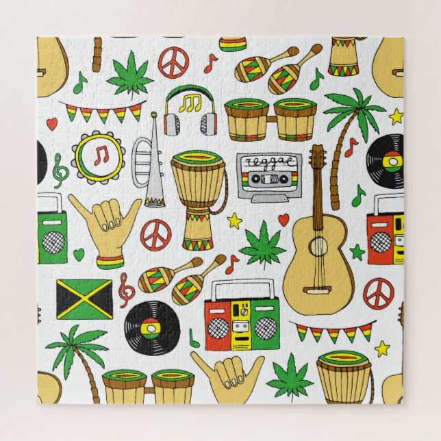 Puzzle Instruments de musique : Reggae Arrière - plan san (Vertical)