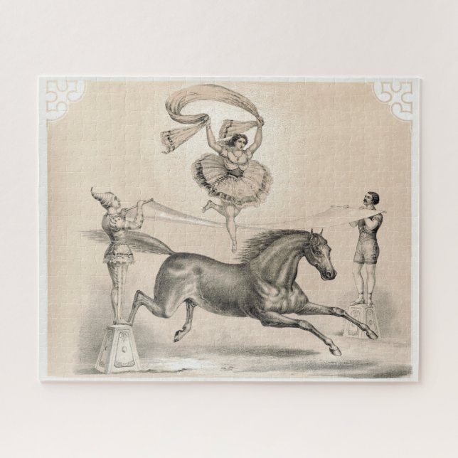 Puzzle Interprète De Cirque Qui Saute Sur Un Gros Ruban (Horizontal)