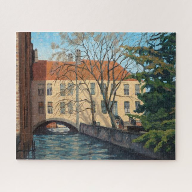 Puzzle Invitation Bruges Canel Impressionniste Peinture à (Horizontal)