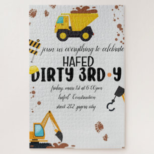 Puzzle Invitation pour le 3e anniversaire Dirty