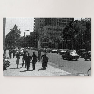 Puzzle Iran vintage Téhéran rue de la ville et gens