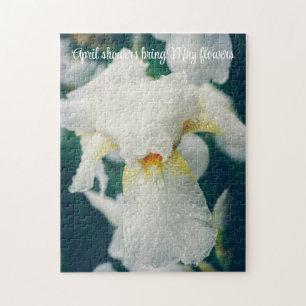 Puzzle Iris avec gouttelettes d'eau
