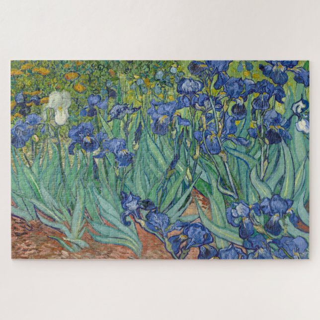 Puzzle Iris, Peinture à l'huile florale, Vincent Van Gogh (Horizontal)