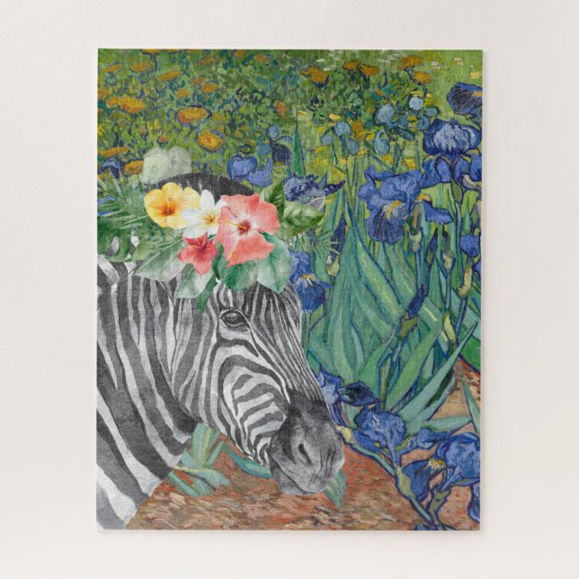 Puzzle Irises et Fancy Zebra de Van Gogh (Vertical)